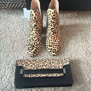 Steve Madden Leopard Print Clutch (boots have separate listing)